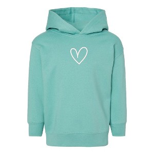 The Juniper Shop Embroidered Hand Drawn Heart Toddler Graphic Hoodie - 1 of 3
