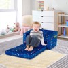 Tangkula 2-in-1 Convertible Kids Sofa Flip Open Couch w/Sturdy Sponge Construction&Velvet Fabric Blue - 4 of 4