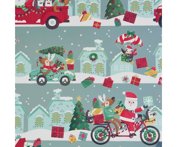 Papyrus Traveling Santa Wrapping Paper