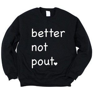 Simply Sage Market Women's Graphic Sweatshirt Better Not Pout Heart - 1 of 4