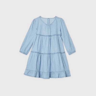 long chambray dress