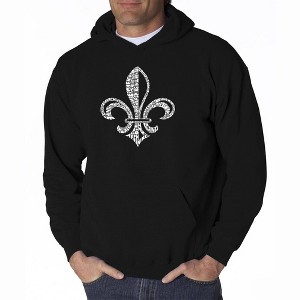 LA Pop Art Men's Word Art Hooded Sweatshirt - LYRICS TO WHEN THE SAINTS GO MARCHING IN - 1 of 4