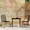 vidaXL Patio Dining Set Outdoor Dining Set Garden Table and Chair Set Black - 31.5" Table Length 2 Items - 2 of 4