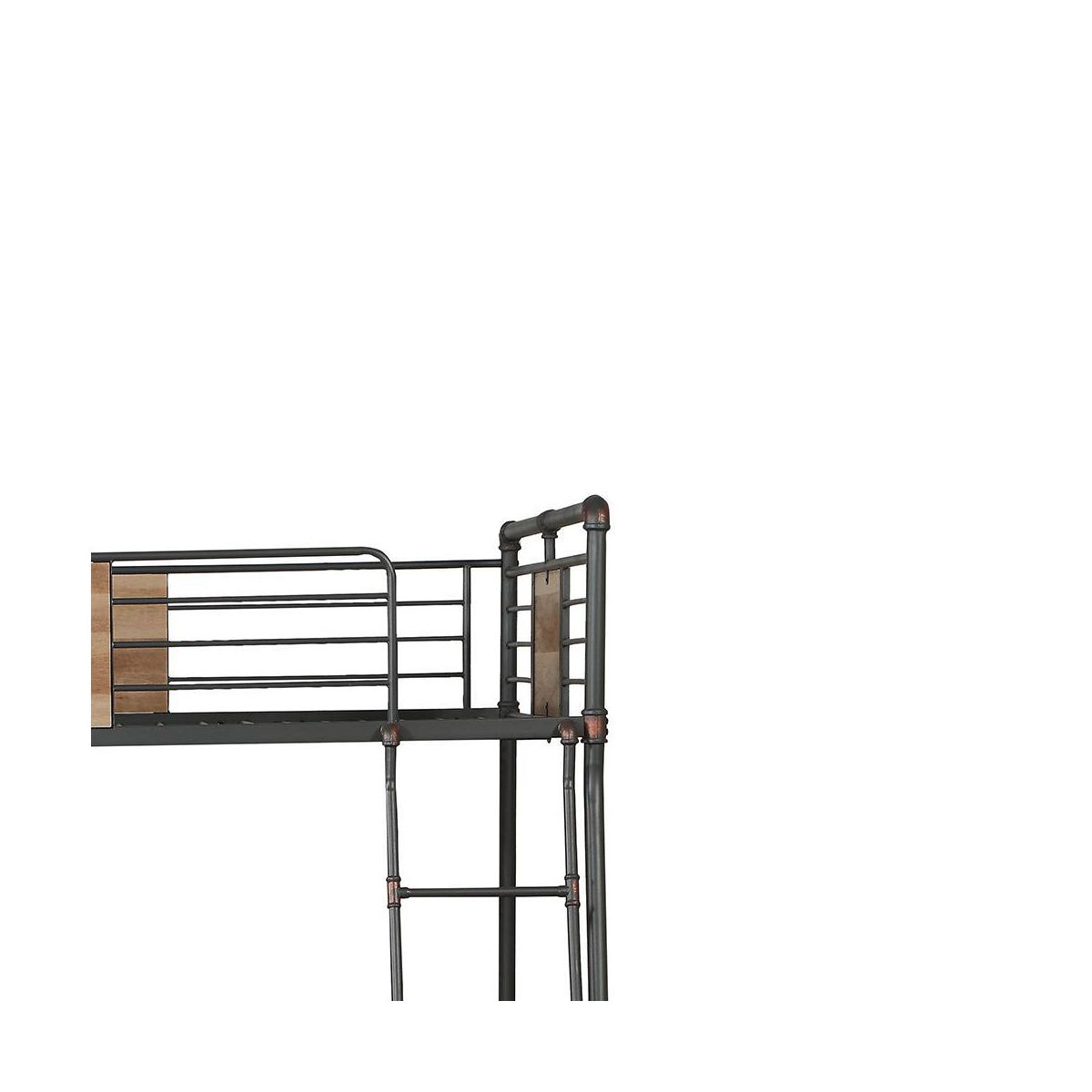 Acme Furniture 83" Full Xl/Queen Bunk Bed Brantley Loft and Bunk Bed Sandy Black & Dark Bronze Hand-Brushed: Integrated Ladder - thumbnail 2