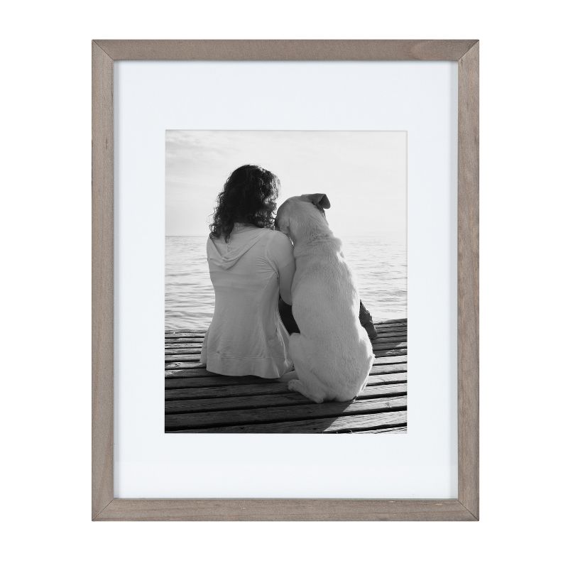 DesignOvation Gallery 11x14 matted to 8x10 Wood Picture Frame, Set of 4, 3 of 12