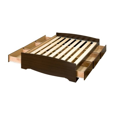 King Mate's Platform Storage Bed With 6 Drawers Espresso - Prepac : Target