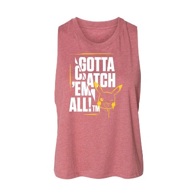 Women's - Pokémon - Gotta Catch Em All Pikachu Art Graphic Racerback Tank