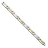 Black Bow Jewelry Men's Stainless Steel and 14k Gold-plated 8.5 Inch Bracelet - 2 of 4