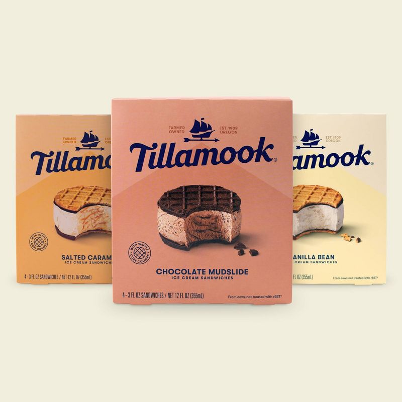Tillamook Vanilla Bean Ice Cream Sandwich - 12oz/4ct, 5 of 6
