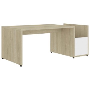 vidaXL Coffee Table White Engineered Wood Medium Storage Coffee Table - 1 of 4