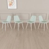 Dining Chairs Set of 4, Modern Accent Chairs, with Sturdy Black Metal Legs - 4 of 4