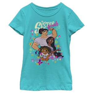 Girl's Encanto Flower Sister Goals T-Shirt - 1 of 4