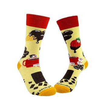Chocolate Party Time Socks (Women's Sizes Adult Medium) from the Sock Panda