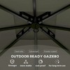 Resenkos Outdoor Garden Gazebo, Sunshade Gazebo Canopy,11' x 11' Outdoor Gazebo with Curtains, Church Windows, Light - 3 of 4