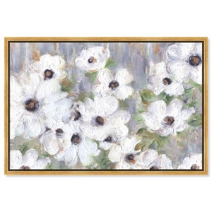 Art Remedy Texture and Flowers Colorful buterfly and flowers wall art Framed - 1 of 4