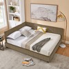 Queen Size Upholstered Daybed with Comfortable Backrest and Armrests - 2 of 4