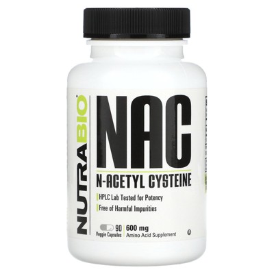 NutraBio NAC, 600 mg, 90 Veggie Capsules