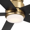 Casa Vieja 52" Grand Palm Modern Indoor Outdoor Ceiling Fan 5 Blade LED Light Remote Control Soft Brass Finish Bedroom Patio Hugger Damp Rated - 4 of 4