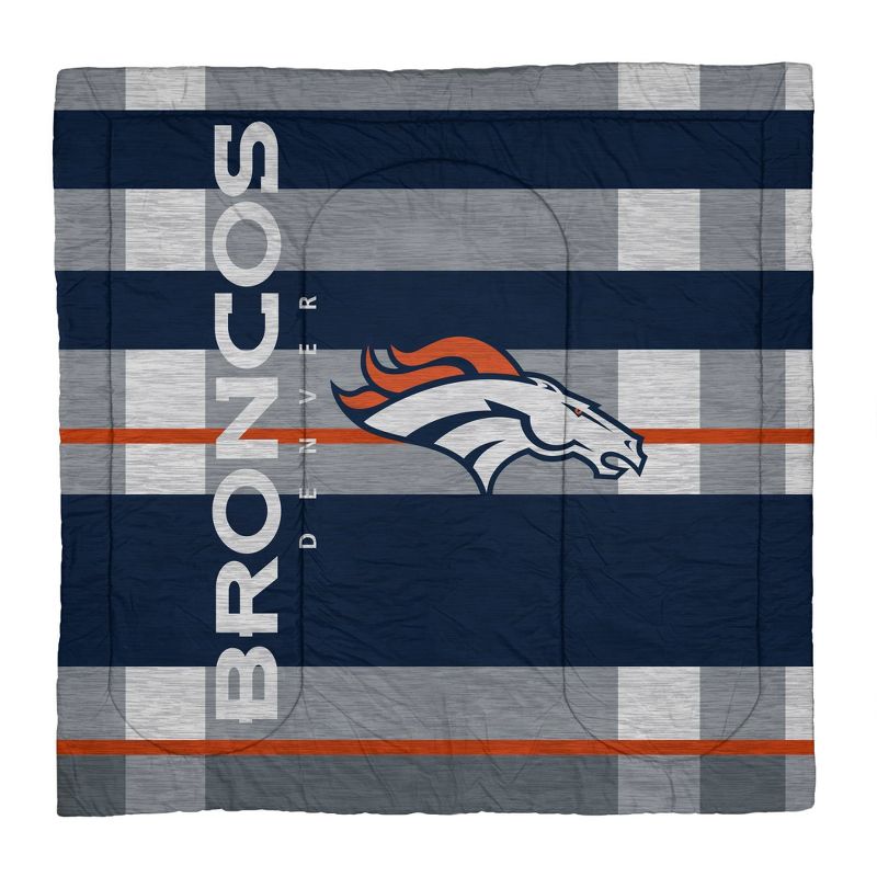 NFL Denver Broncos Heathered Stripe Queen Bed in a Bag - 3pc, 2 of 4