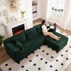 Mjkone 106''Minimalist 2-Piece Corduroy Modular Chaise Sectional Sofa Deep Seat,L-Shaped Upholstered Couch With Right Chaise - 2 of 4