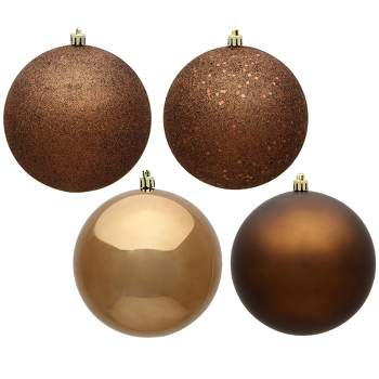 Vickerman 6" 4-Finish Ball Ornament Assorted Set