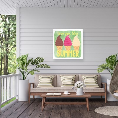 Erin Clark Summer Typography Canvas Print with Aluminum Frame