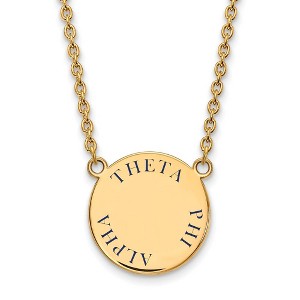 Black Bow Jewelry 14k Yellow Gold Plated Sterling Silver Theta Phi Alpha Greek Life Necklace 18 Inch - 1 of 4