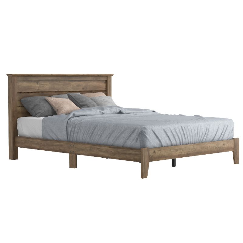 Galano Harlowin Wood Frame Queen Platform Bed With Headboard, 4 of 15