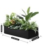 SEVOBAL Planters Outdoor Rectangle 2Pcs 4x4x2ft Garden Bed Planter Box Planter Herbs-Large Garden Bed Kit for Vegetables, Black, 94.48"*47.24"*23.62" - 3 of 4