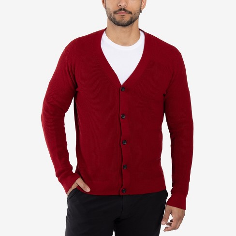 X Ray Men s Cotton Cardigan Sweater In Jester Red Size Medium Target