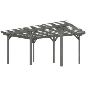 12' x 16' Outdoor Pergola Gazebo Grape Trellis with Stable Structure for Climbing Plant Support - 1 of 4