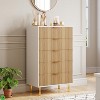 Natural Dresser Modern 5 Drawer Dresser for Bedroom w/ Gold Handle and Large Drawer - 3 of 4