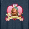 Women's - Wizard of Oz - Heart Cowardly Lion Lightweight French Terry Wide Neck Long Sleeve Shirt - 2 of 4