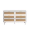 6-Drawers Rattan Storage Cabinet Rattan Drawer,for Bedroom,Living Room - 3 of 4