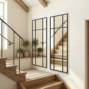 Wooakway Black/Gold Decorative Wall Mirror Bathroom/Vanity Mirror Overmantel Mirror for Living Room Bedroom Entryway - 1 of 4