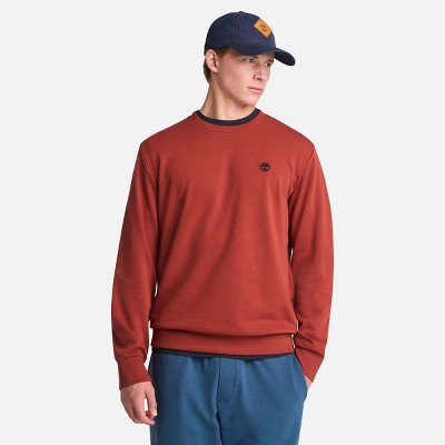 Timberland Men's Oyster River Chest Logo Loopback Crew Neck Sweatshirt