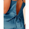 cheibear Women's Sliky Satin Sleeveless Cami Sleepwear with Shorts Lounge Pajamas Set - 4 of 4