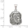 Black Bow Jewelry Sterling Silver 20mm Antiqued Dog Head Pendant - 4 of 4