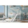 Streamdale Twin over Full House Bunk Bed with Slide and Built-in Ladder, Full-Length Guardrail, White - 4 of 4