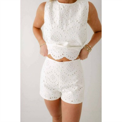 Women's Eyelet Shorts - Jacquie The Label