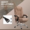 TiramisuBest Massage Office Chair: Foot Rest, 6 Vibration Points, Heat, Reclining, Swivel, Adjustable Height, Brown Polyester - 3 of 4