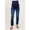 Pinkblush Navy Blue Dark Wash Slim Straight Maternity Jeans - 3 of 4