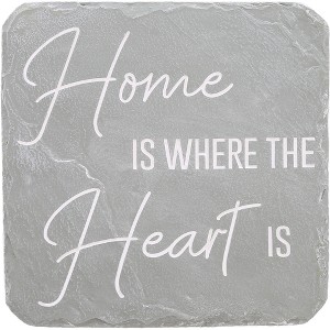 Pavilion Gift Company - Home Is Where - 7.75" x 7.75" Garden Stone - Stepping Stones and Pathways - 1 of 4