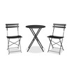 Garvee 3 Piece Patio Bistro Set, Outdoor Folding Table & 2 Chairs, Colorful Metal Furniture for Apartments, Porch, Deck, Balcony, Garden - 2 of 4