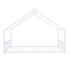 Sapphtopaz Floor House Bed Frame for Kid with Roof Design Platform Bed with Metal Frame for Kids Bedroom, Playroom, Nursery - 2 of 4