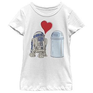 Girl's Star Wars: A New Hope Droid Love T-Shirt - 1 of 4