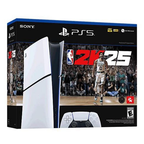 Playstation 5 Digital 1TB Slim Console NBA 2K25 Bundle With Wireless Controller  - Manufacturer Refurbished - image 1 of 4