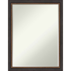 Amanti Art Ashton Black Petite Bevel Wood Bathroom Wall Mirror 26.5 x 20.5 in. - 1 of 4