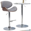 Sapphtopaz 1PC Adjustable Bar Stools with Bentwood Back, Swivel Counter Height Bar Stool with Upholstered, High Chair for Kitchen Island - 3 of 4