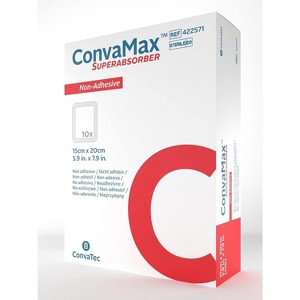 ConvaTec ConvaMax Superabsorber Wound Dressing with High Fluid Retention, Non-Adhesive & Adhesive Options, Multiple Sizes - 1 of 3
